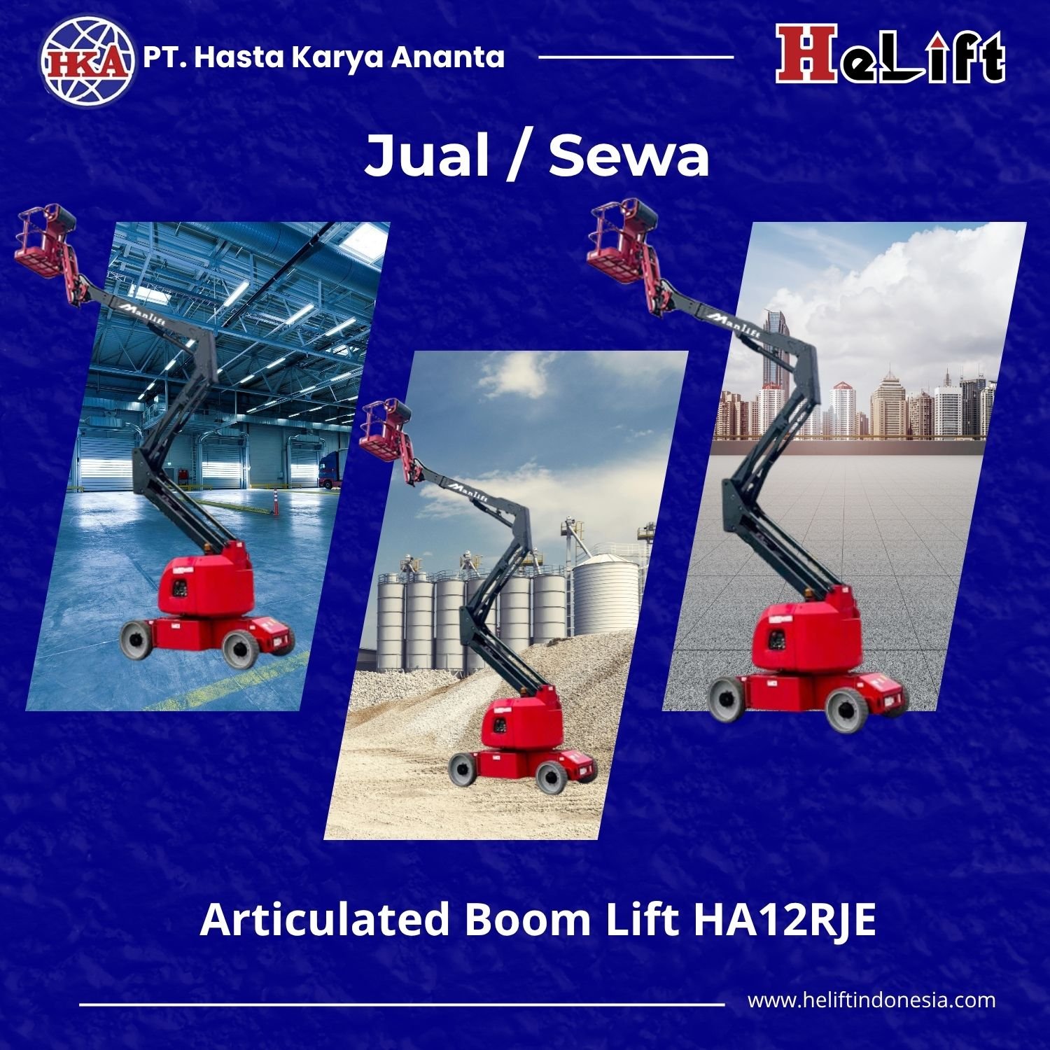 Boom Lift 14 Meter (HA12RJE) Rental Boom Lift 12 Meter (HA12RJE)