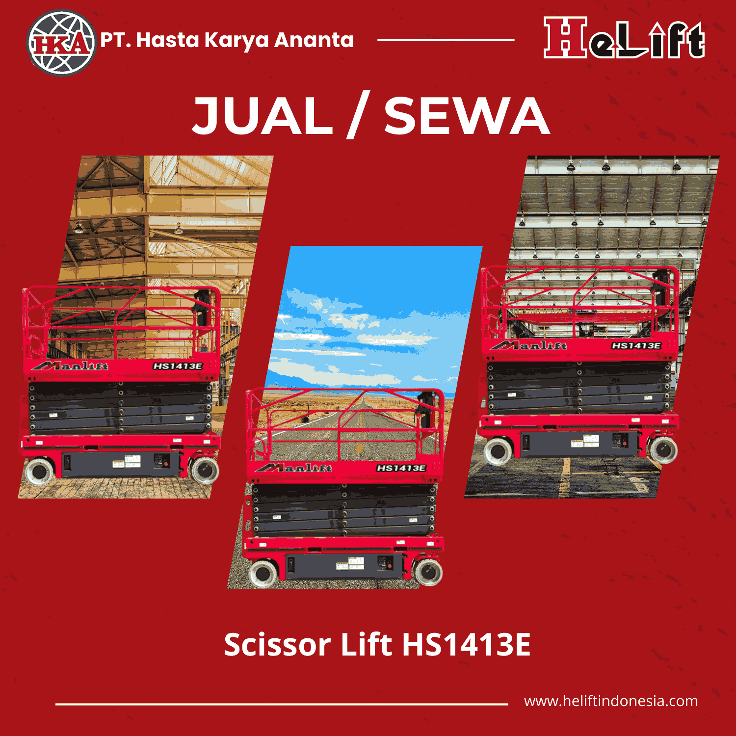 Scissor Lift 16 Meter (HS1413E) Rental Scissor Lift 14 Meter (HS1413E)