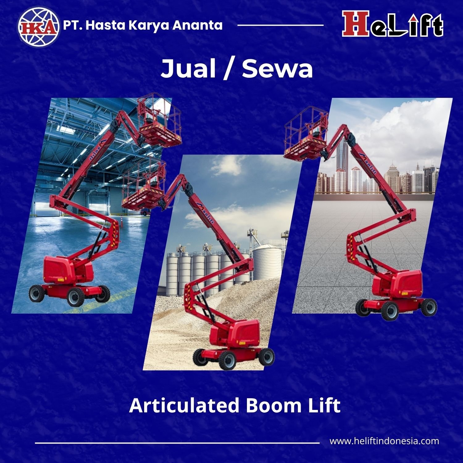 Rental Articulated Boom Lift 12 - 42 Meter Rental Articulated Boom Lift 12 - 42 Meter