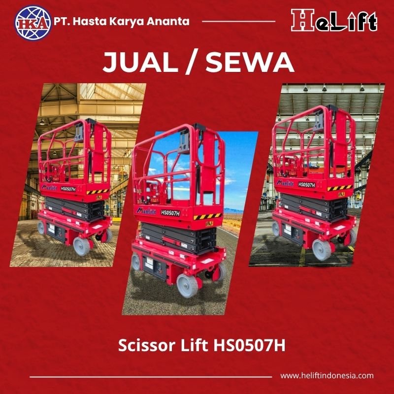 Scissor Lift HS0507H 6.5 Meter Scissor Lift HS0507H rental dan jual