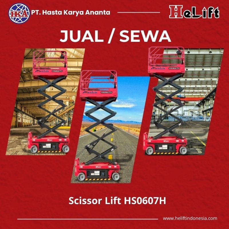 Scissor Lift HS0607H 8 Meter jual / sewa Scissor Lift HS0607H 8 Meter murah
