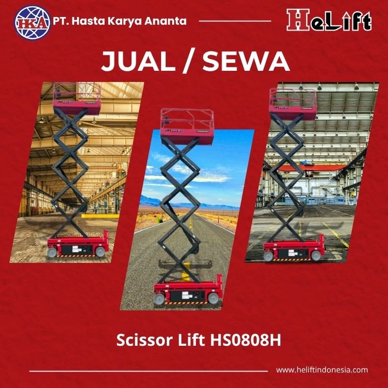Scissor Lift 10 Meter (HS0808H) Sale dan Rental Scissor Lift 10 Meter Tangerang (HS0808H)