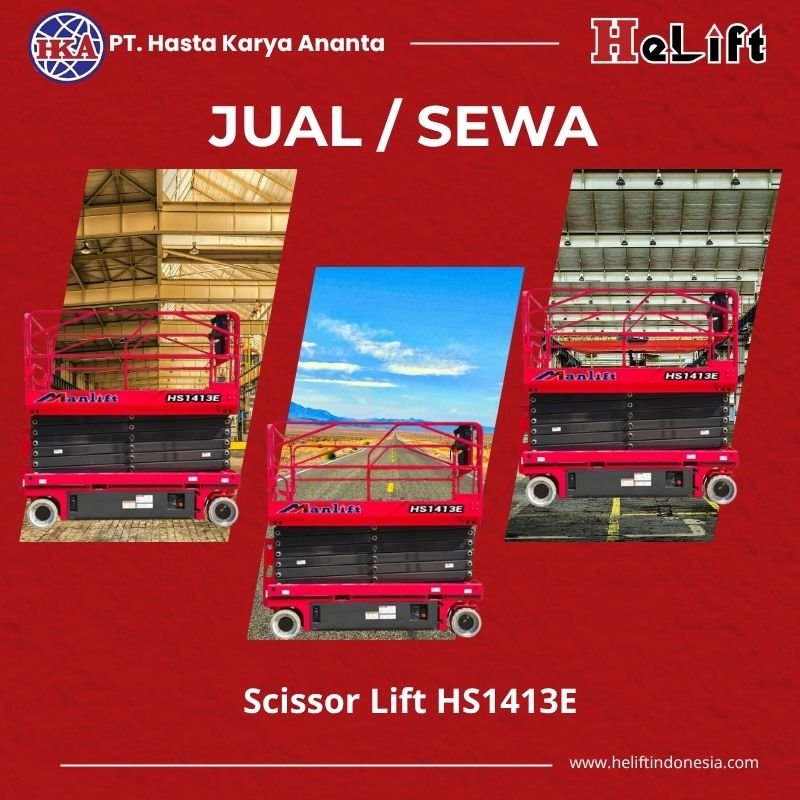 Scissor Lift 16 Meter (HS1413E) Rental Scissor Lift 14 Meter (HS1413E)