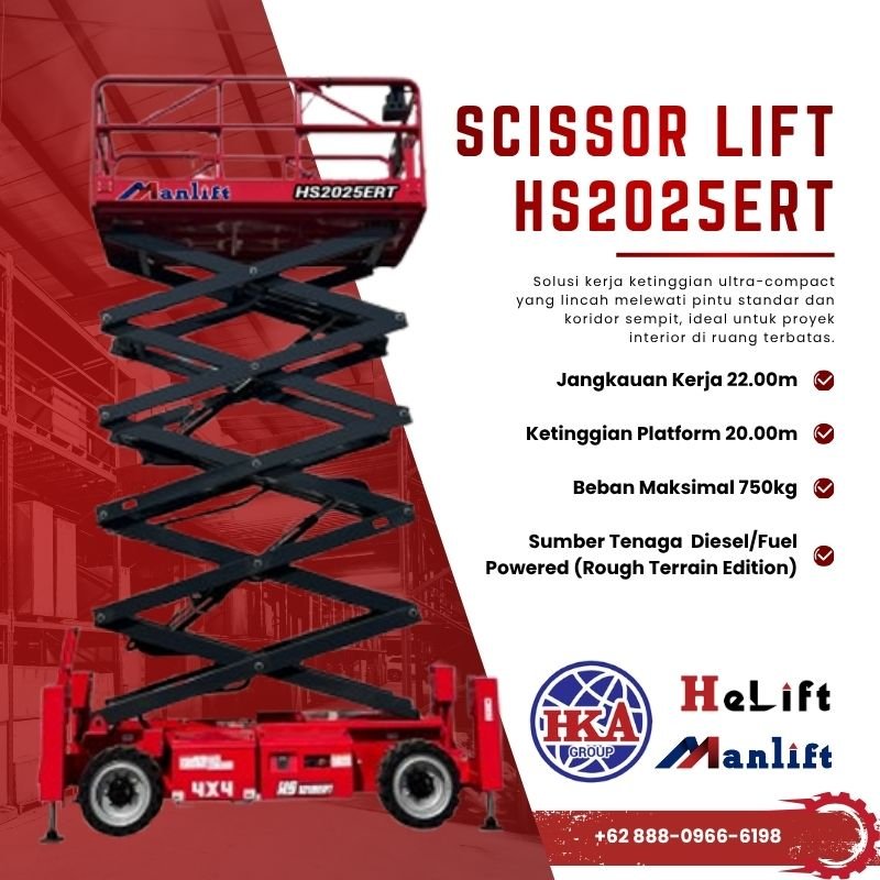 Scissor lift HS2025ERT (22 meter) Scissor Lift HS2025ERT - Manlift